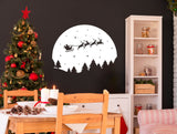 Santa in Sleigh with Deers Wall Decal