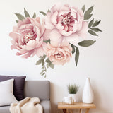Product detail view of Elegant Peony Flowers Wall Decal.