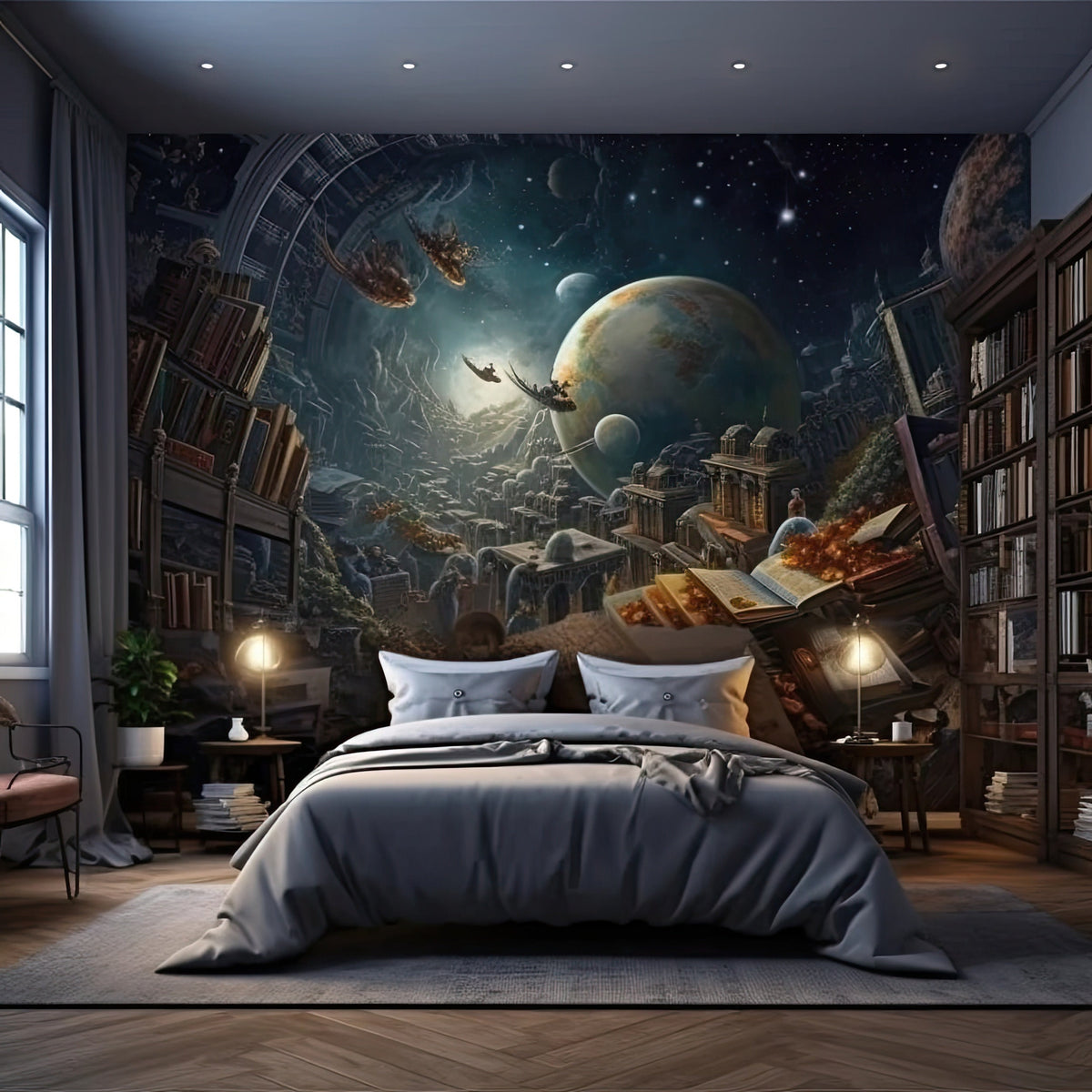 Tailor-made wall art design for a custom wallpaper decal.