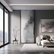Contemporary Smoky Glass Door Sticker applied to a window.