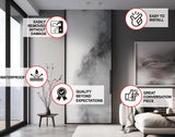 Alternate product view of Contemporary Smoky Glass Door Sticker.