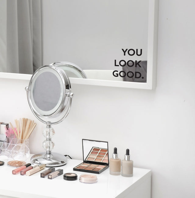 You Look Good Square Mirror Decal - Uplifting Bathroom Mirror Sticker