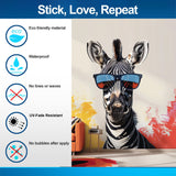 Printed vinyl decal artwork showing Sunglasses Wall Decal Vibrant Modern Animal Art Sticker