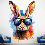 Product gallery view of Stylish Rabbit with Sunglasses Wall Decal.