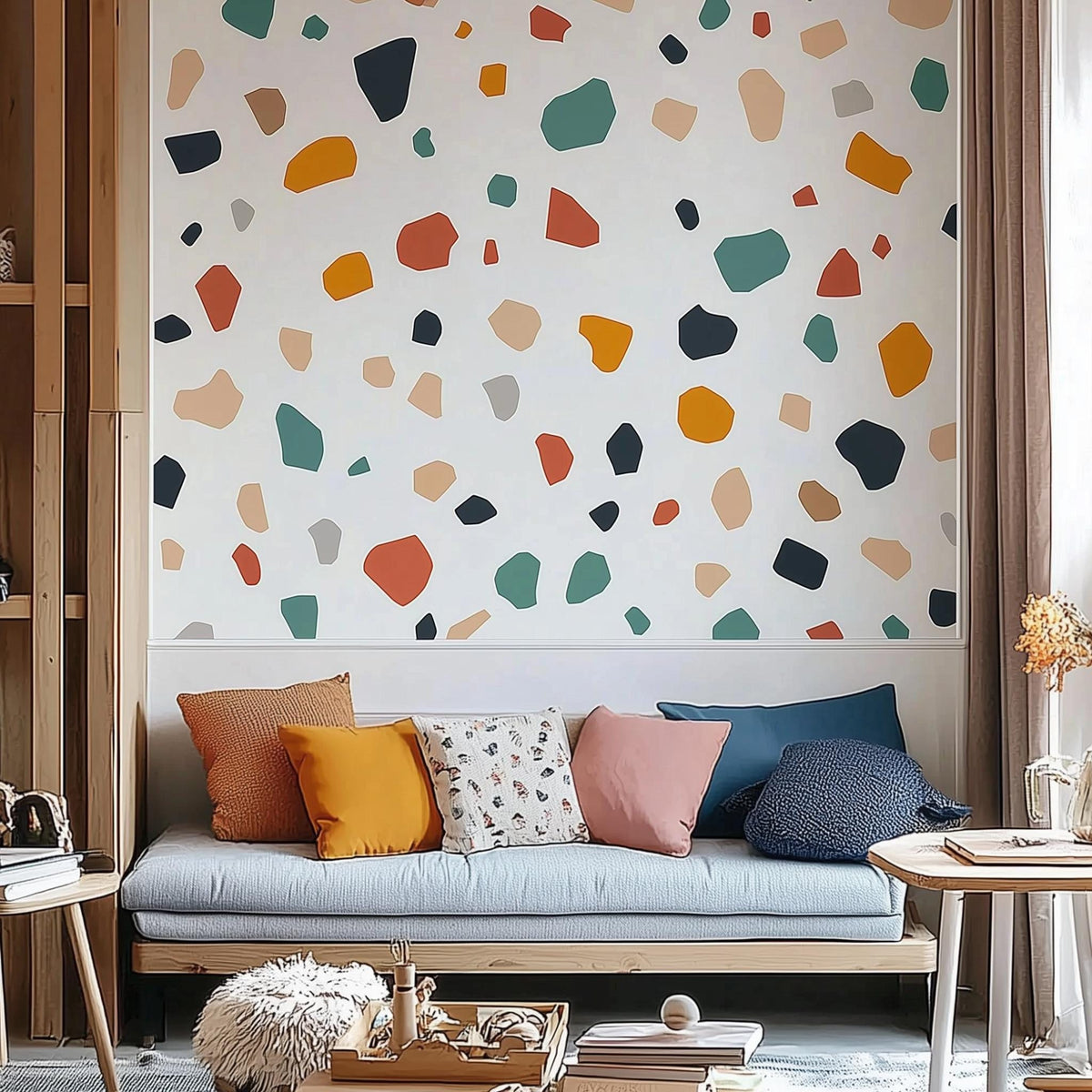 Product presentation view of Terrazzo Wall Stickers.