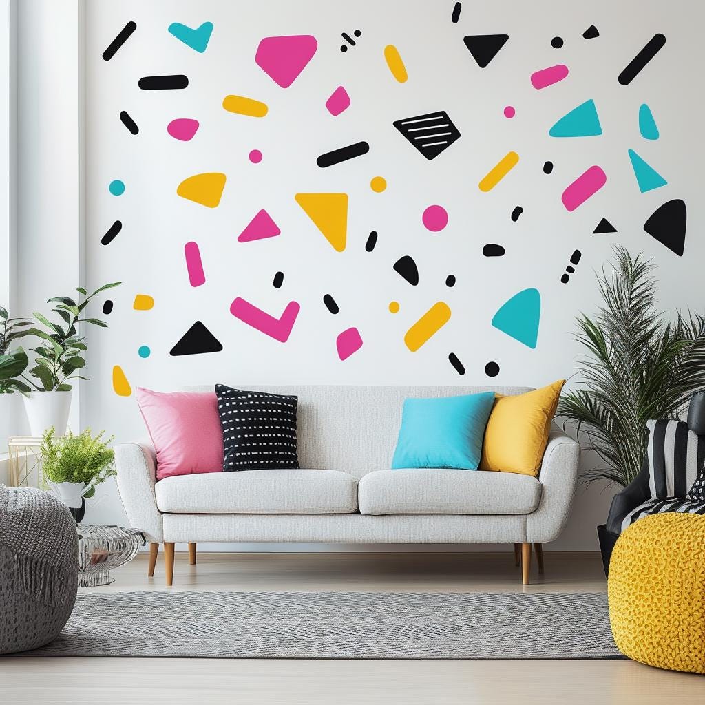 Additional product detail of Memphis Pattern Wall Decal.