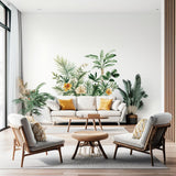 Botanical Wall Decal featuring tropical leaves and flowers
