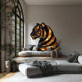 Printed vinyl decal artwork showing the golden tiger artwork and dark background shown in the product gallery