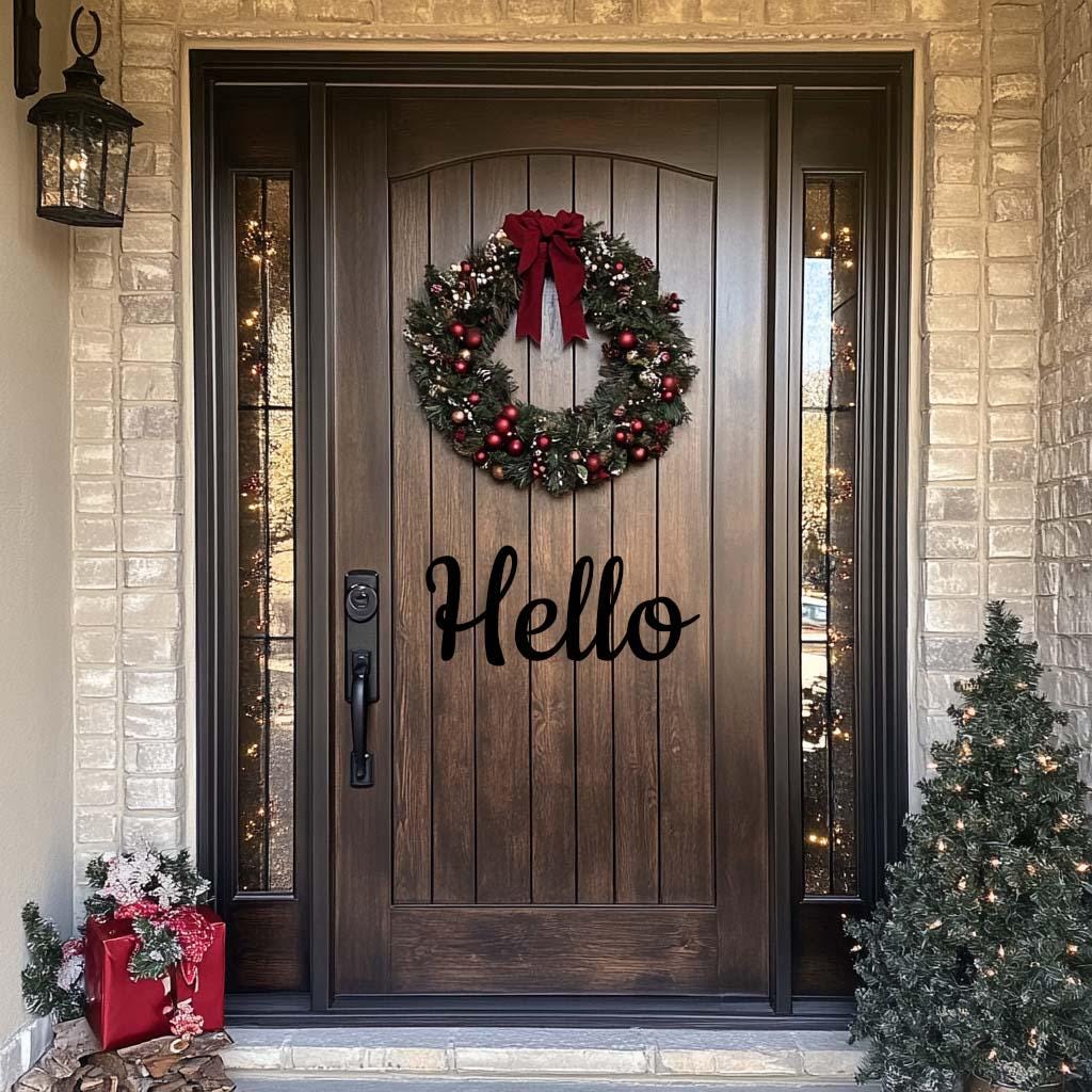 Additional product view of Hello Front Door Decal.