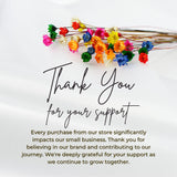 Floral illustration thanking customers for supporting a small business