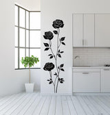 Three-rose wall decal sticker in a modern kitchen, adding elegant floral decor.