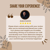 Customer review request graphic encouraging shoppers to share photos and feedback