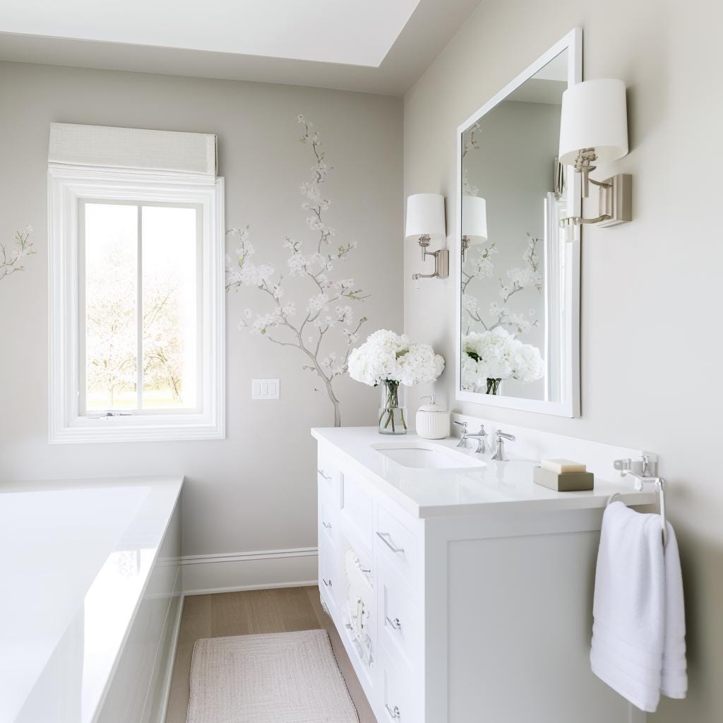 Chinoiserie Blossom Tree Wall Decal featuring a blossom tree inspired by traditional Chinoiserie floral art