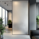 Self adhesive frosting vinyl for softening visibility through a glass partition