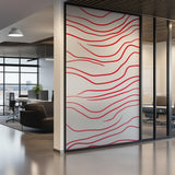 Additional product presentation of Modern Wavy Line Frosted Glass Sticker.