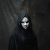Gothic Masquerade Half Mask featuring ornate raised patterns and Venetian inspired contours