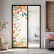 Product view of Custom Frosted Glass Film with Leaf Design.