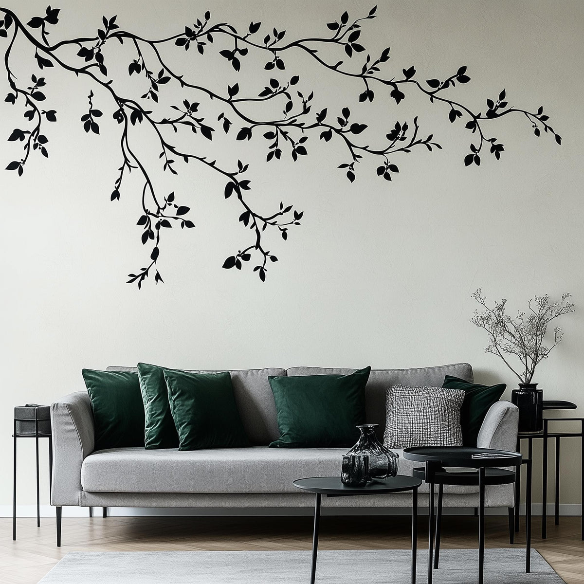 Alternate gallery view of Minimalist Black Branch Wall Decal.