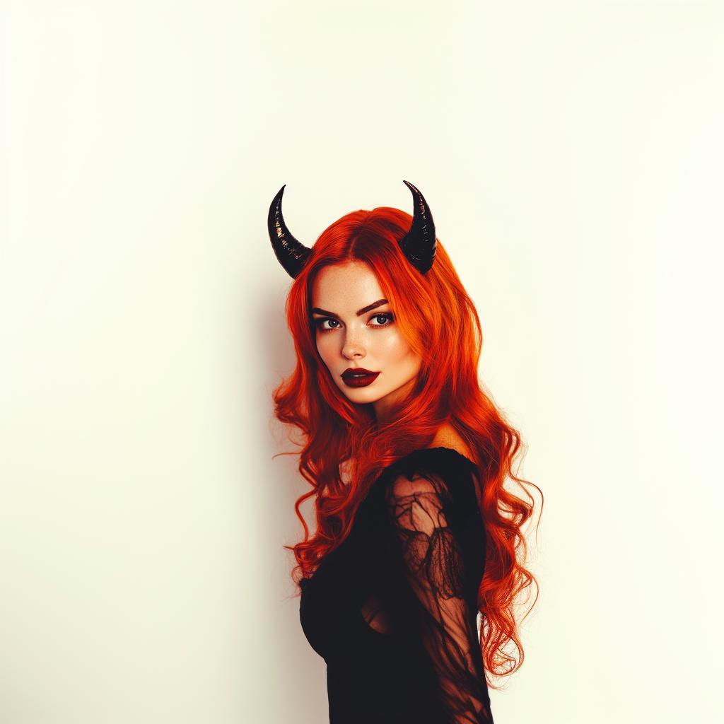 Black Devil Horns Headband featuring lightweight wearable band More focused colour