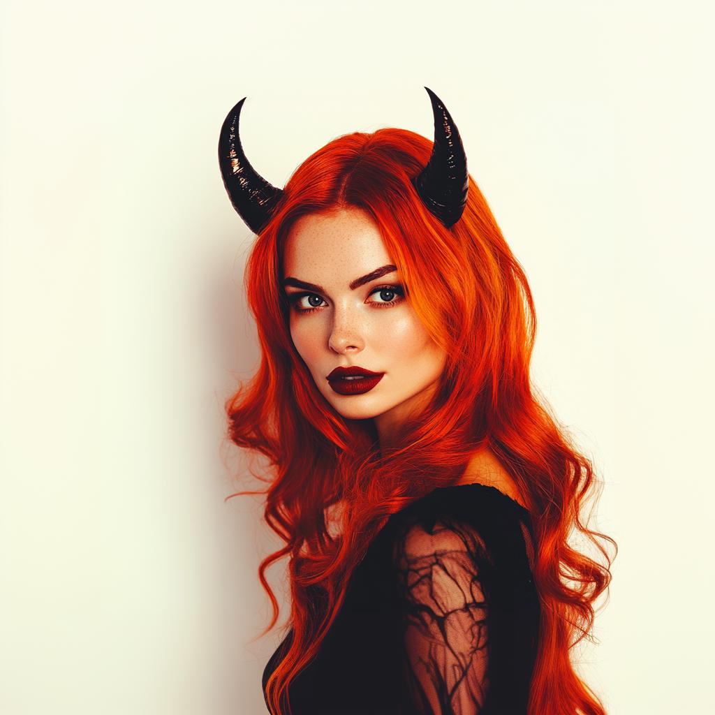 3D printed black devil horns headband with lightweight wearable band More focused colour
