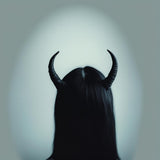 Additional product view of 3D Printed Small Demon Horns Headband.