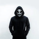 Grinning Demon Cosplay Mask featuring sharp teeth, deep eye openings and a horror style full face