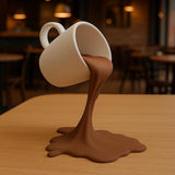 Additional product presentation of Floating Spilling Coffee Cup.