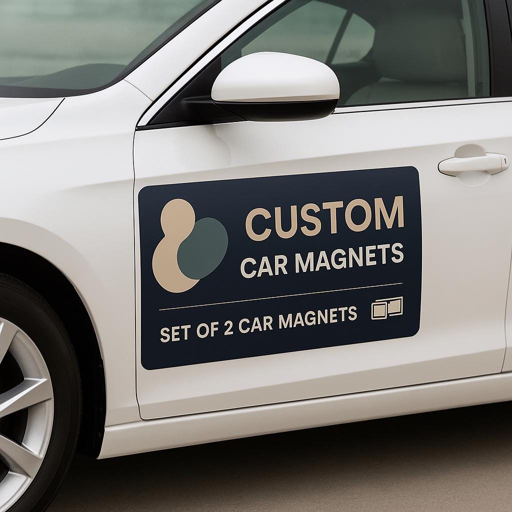 Secondary product view of 2x Custom Car Magnet.