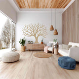 Large leafless winter tree vinyl decal with branching silhouette for home wall decoration