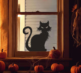 Alternate product presentation of Halloween Cat Window Decal.