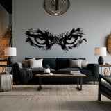 Pallas Cat Eyes Wall Decal featuring a single color Pallas cat eyes and fur outline design
