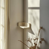 3D printed Corner Display Wall Shelf with compact ledge designed for an approximately 90 degree inside corner