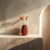 Organic Wavy Vase featuring organic wavy surface and sculptural opening