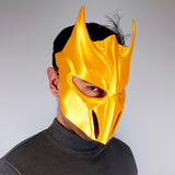 Samurai Demon Warrior Mask featuring armored cheek details, horns and a fierce warrior expression