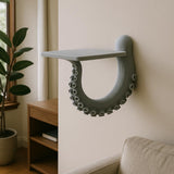 Product presentation view of 3D Printed Octopus Tentacle Wall Shelf.