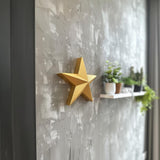 3D printed Geometric Star Wall Sculpture with minimalist geometric design, made from matte PLA plastic