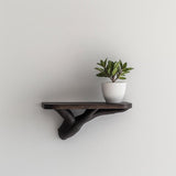 Alternate product presentation of Dark Wood Wall Shelf.