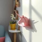3D printed Unicorn Nursery Wall Shelf with twisted horn and matte PLA surface