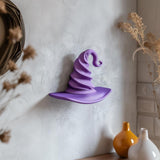 3D printed Curved Wizard Hat Wall Shelf with curved witch hat form integrated into a display ledge
