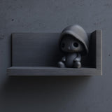 Grim Hood Buddy Wall Shelf featuring hooded character integrated into a compact display ledge