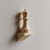 3D printed Chess Queen Wall Ledge with small triangular base ledge