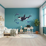 Product presentation view of Whale Wall Decal.