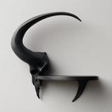 Ram Skull Wall Shelf featuring compact floating display ledge