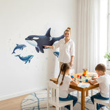 Alternate product view of Whale Wall Decal.