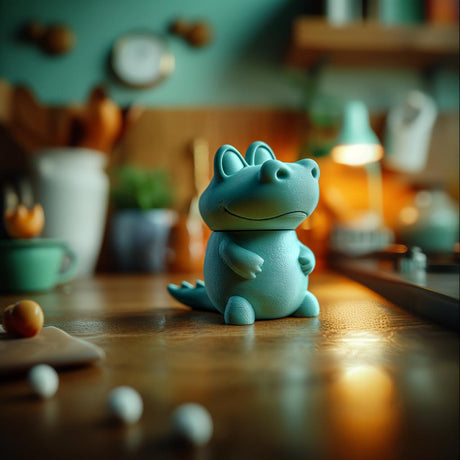 3D printed alligator memorial urn featuring an alligator inspired sculptural form