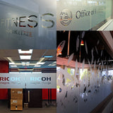 Custom Frosted Vinyl Sticker - Personalized Glass Window Removable Matte Etched Decals.