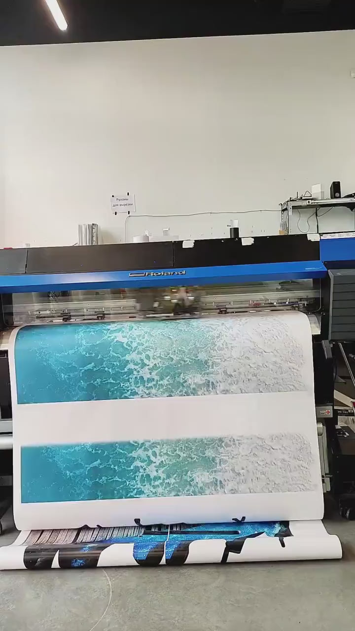 3D ocean floor decal shown in a product video.