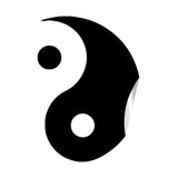 Black Yin Yang wall decal symbol representing balance and tranquility for home decor.