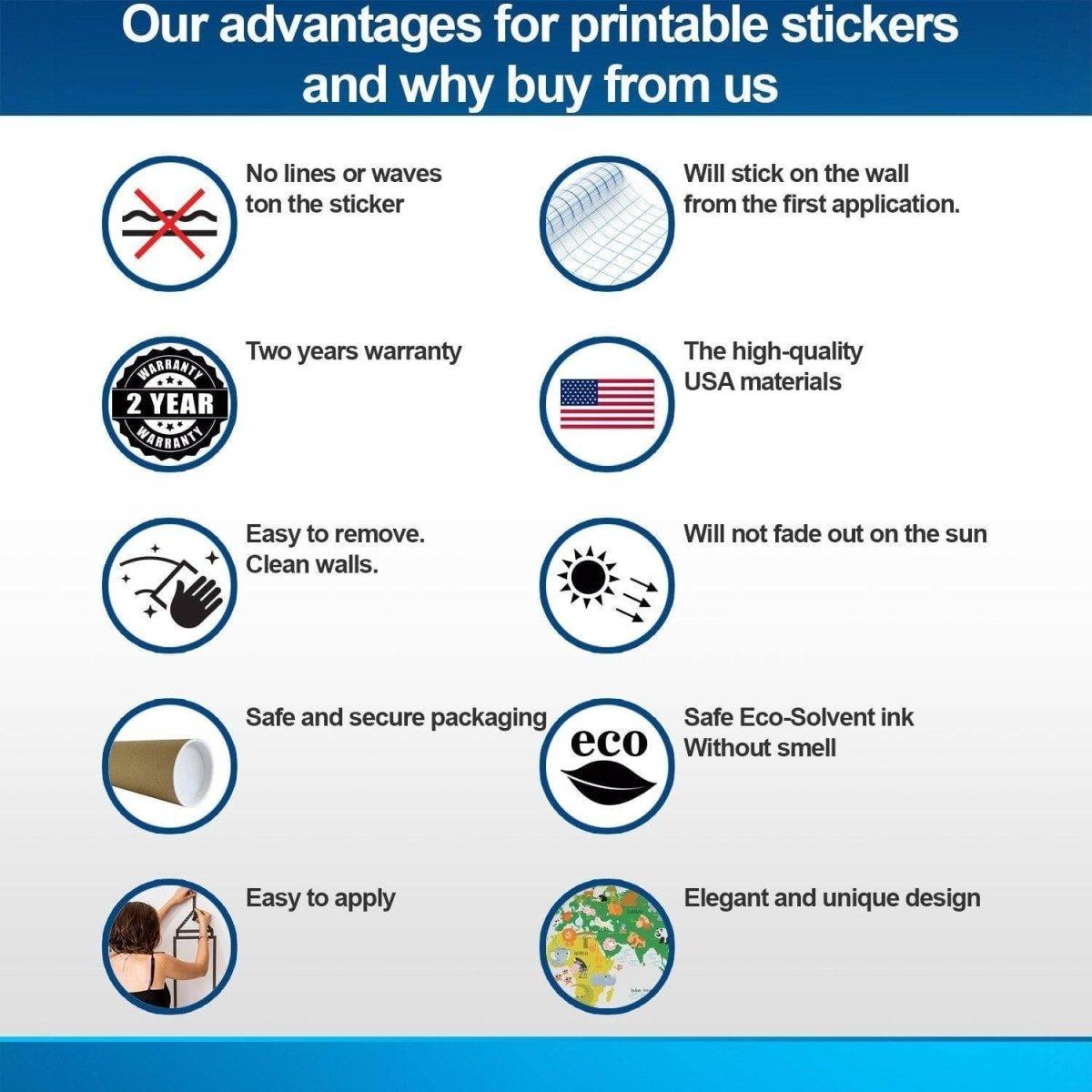 Application guide for World Explorer Adventure Wall Decal.