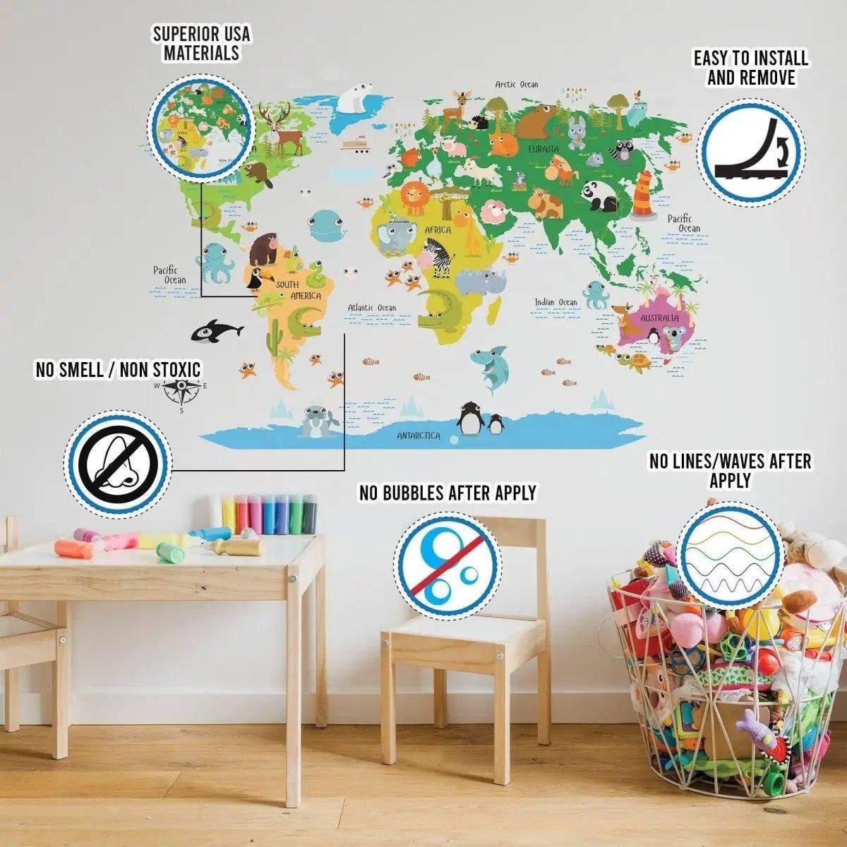 Alternate product view of World Explorer Adventure Wall Decal.